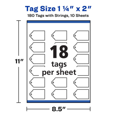 Avery Printable Blank Scallop Gift Tags with Sure Feed, 2